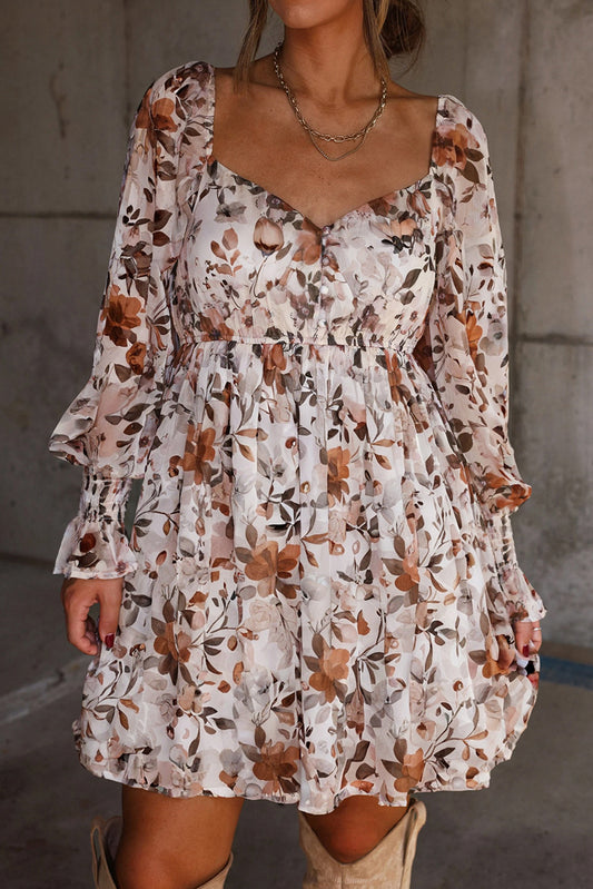 Sweetheart Blooms Floral Mini Dress